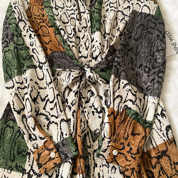 NEW Nine West Snakeskin Print Midi Size XS - Picture 6 of 9